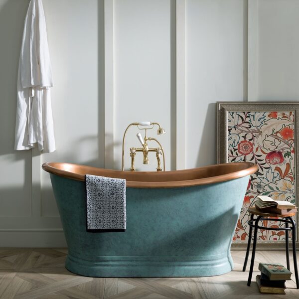 BC Designs Verdigris Antique Copper Boat Bath
