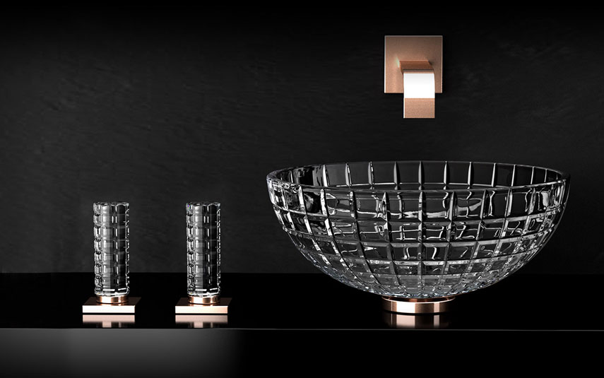 glass bathroom sink by Italian manufacturer Glass Design
