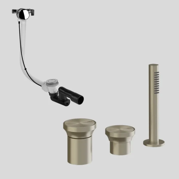 Origini 3 Hole Deck Mounted Bath Mixer & Overflow Filler