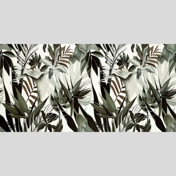 Rainforest Leaves Satin Porcelain Tile