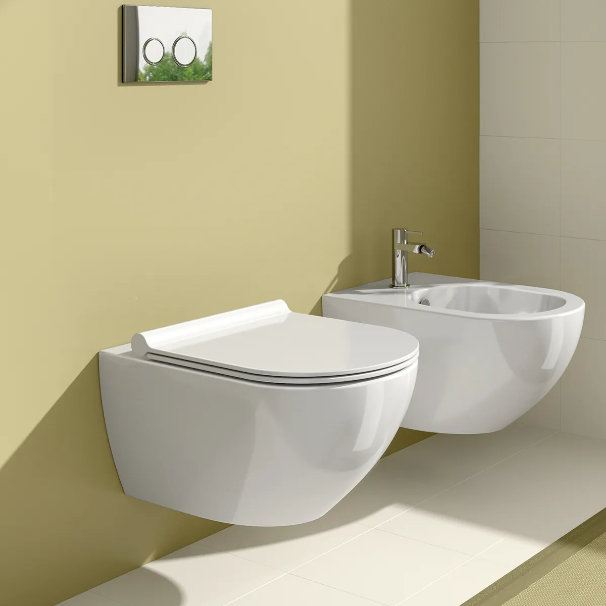 Sfera Wall Hung Newflush Rimless WC 50x35 Hero