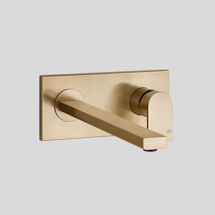 Via Manzoni Wall Mounted Basin Mixer with Long Spout