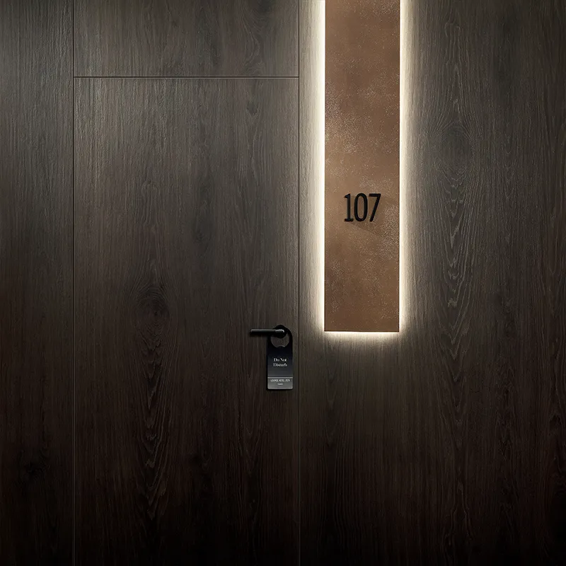 Lounge Honey Wood Brown STR Porcelain Tile Lifestyle 1