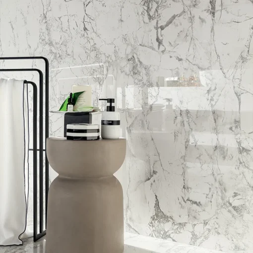 Lounge Stone White STR Polished Porcelain Tile Lifestyle 1