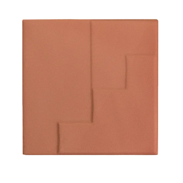 Casbah Terracotta Decor Mix Ceramic Tile With White Surround - 3