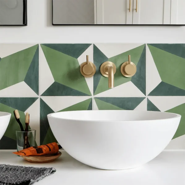 Otura Green Cement Tile Lifestyle Shot