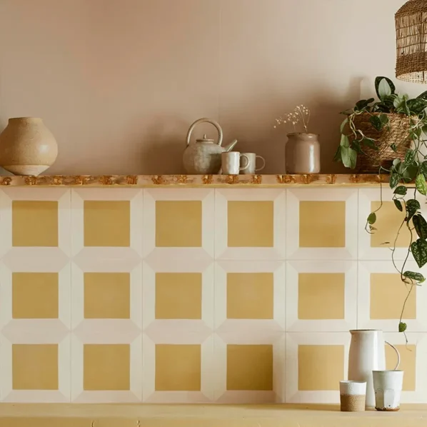 Sanabria Sweet Yellow Cement Tile Lifestyle Shot 2