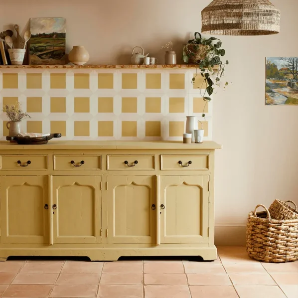 Sanabria Sweet Yellow Cement Tile Lifestyle Shot