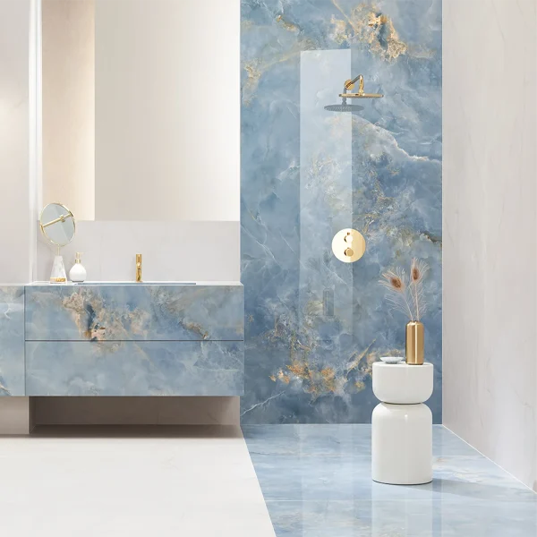 Aqua Blue Polished Porcelain Tile