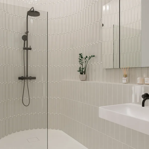 Aquarelle Oval Greige Tile