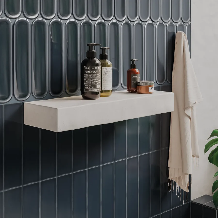 Aquarelle Rectangular Titanium Tile
